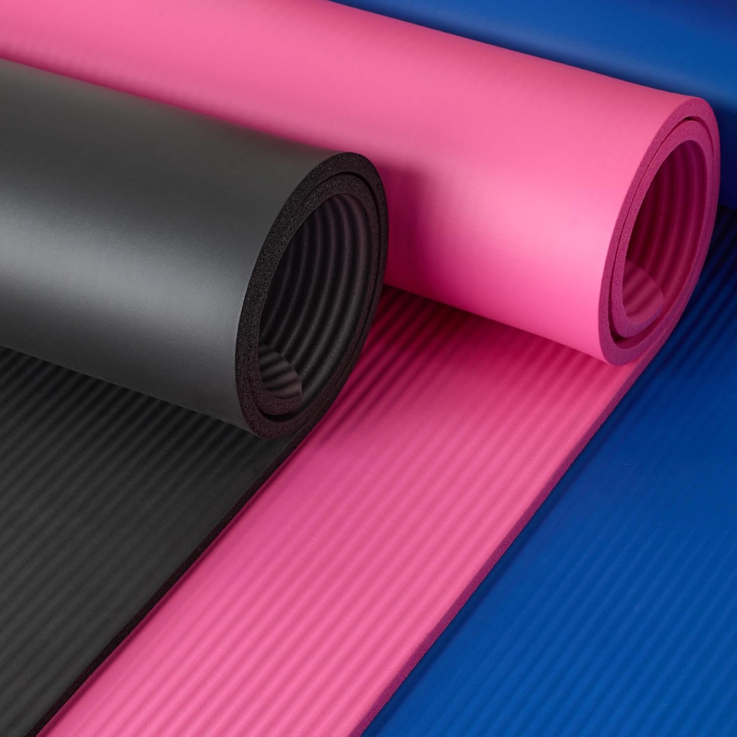 Amazon Basics Yoga Mat — 1/2 inch thickness offers comfortable padded support and