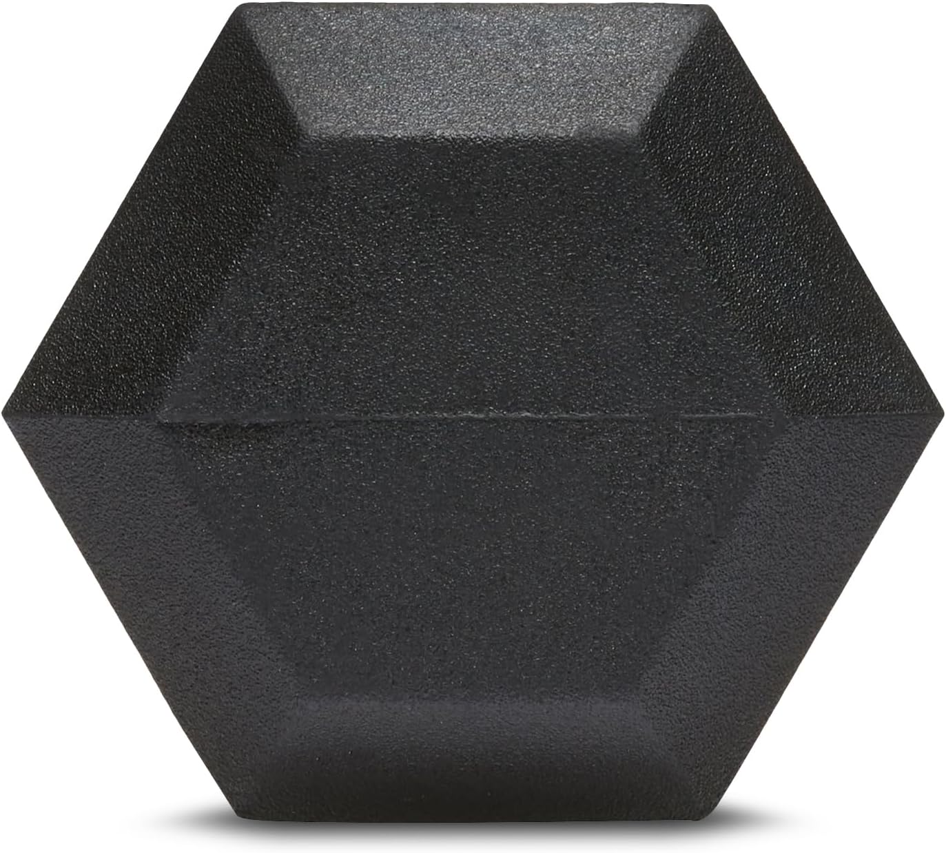 Amazon Basics Rubber Hex Dumbbell — Non-slip grip with textured surface; contoured handle ensures