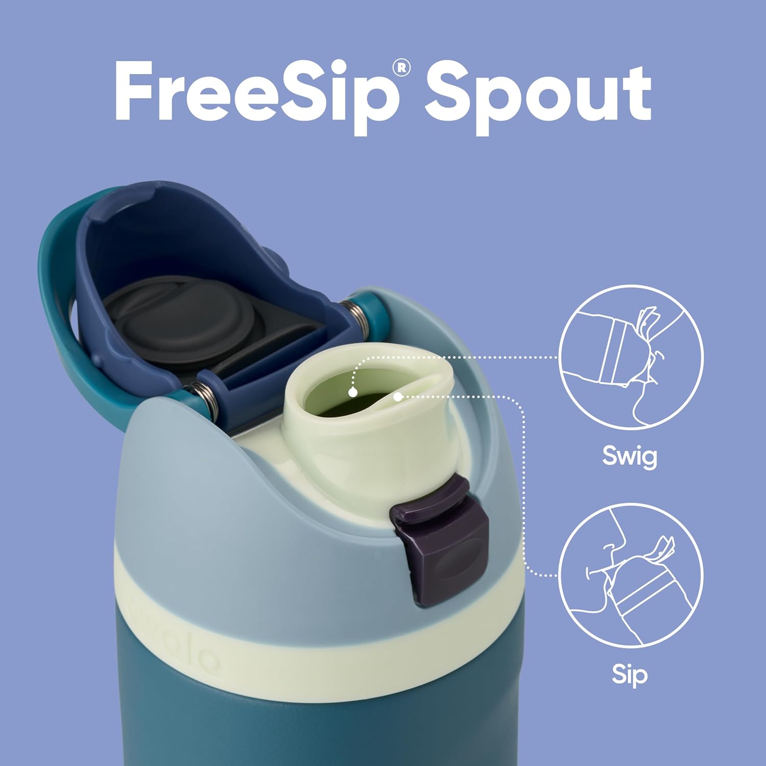 Owala FreeSip Water Bottle — 24-ounce insulated stainless-steel water bottle with a FreeSip