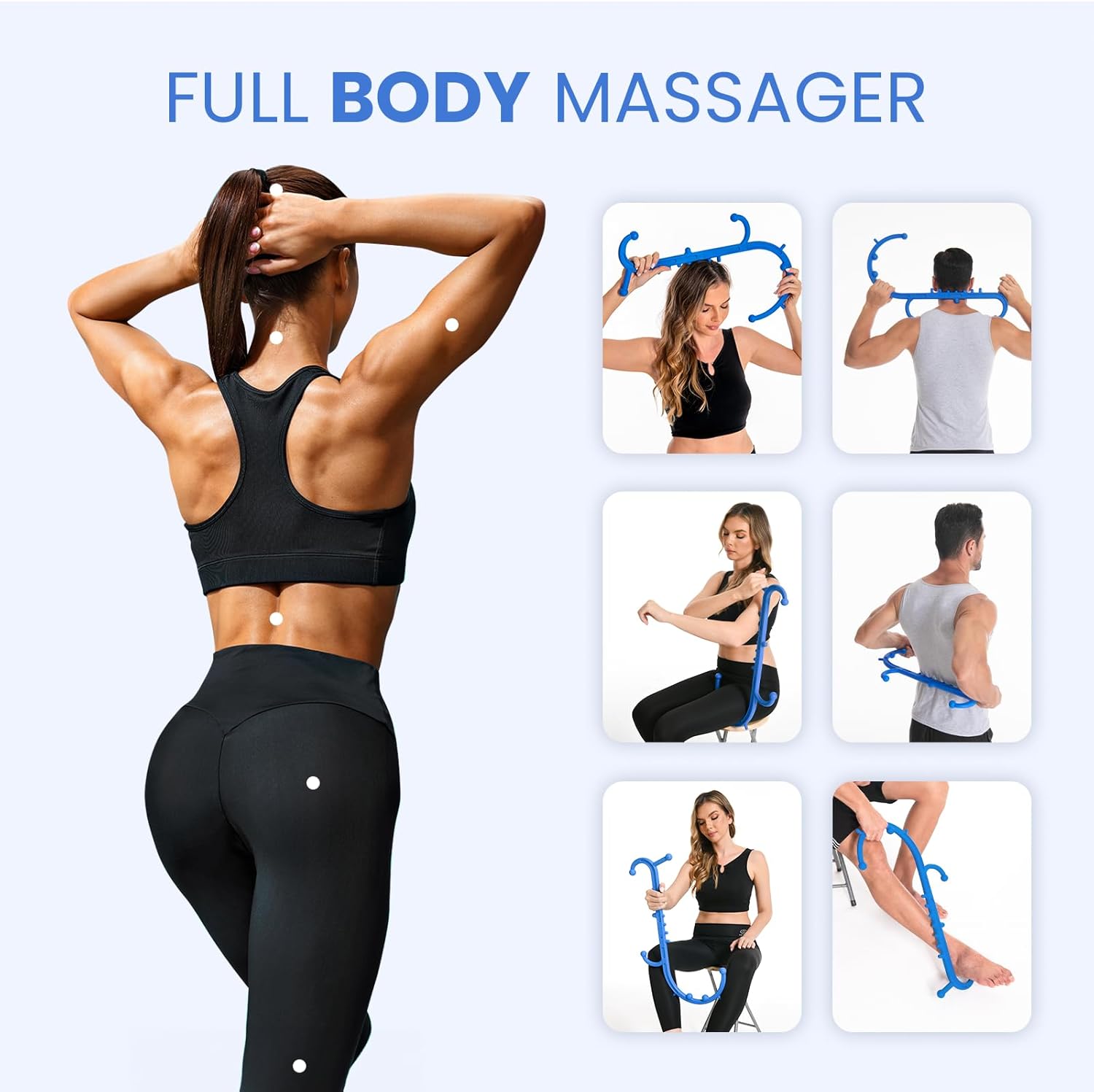 Ranarose Deep Tissue Massage Stick — Trigger Point Massage Tool for Pain Relief