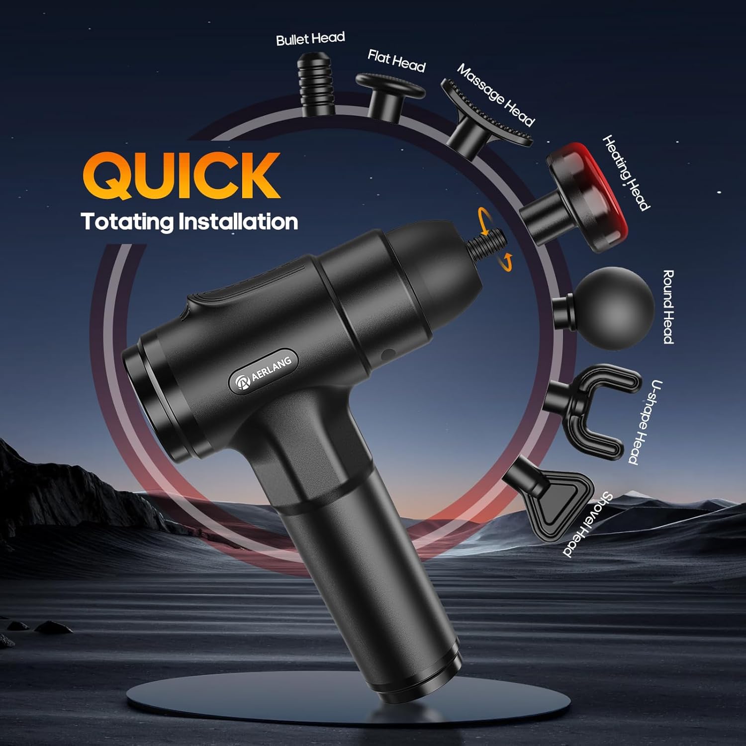 AERLANG Massage Gun (Heat) — New Generation LCD Display