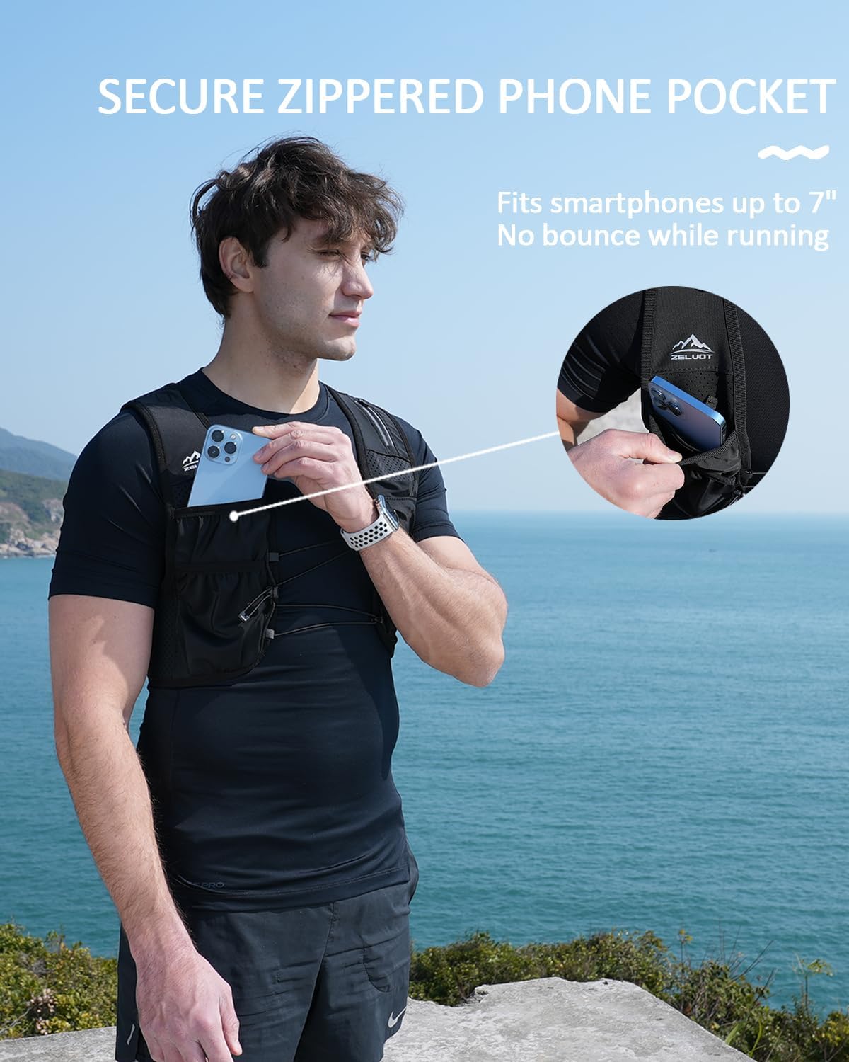 Zelvot Running Hydration Vest — Plenty of Storage - This running vest is