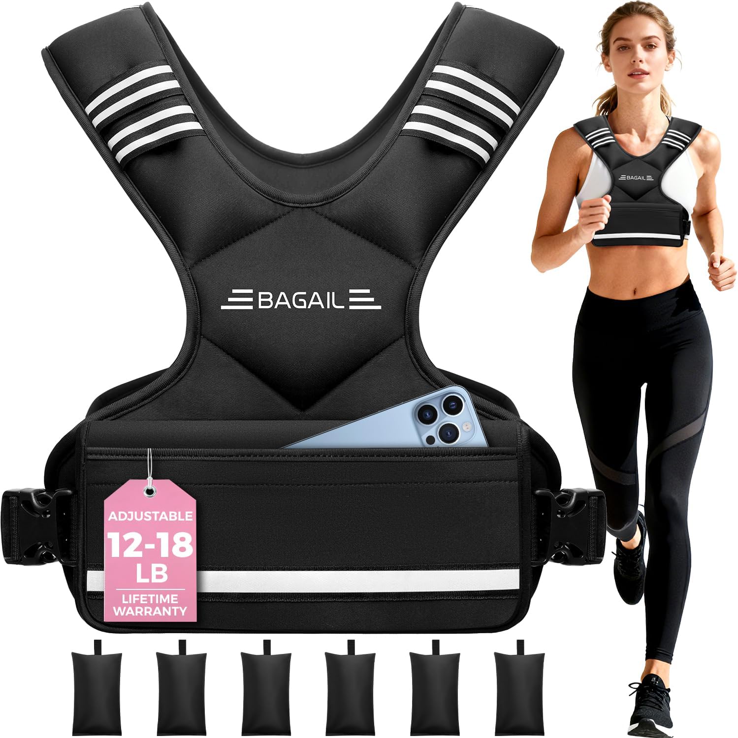BAGAIL Adjustable Weighted Vest