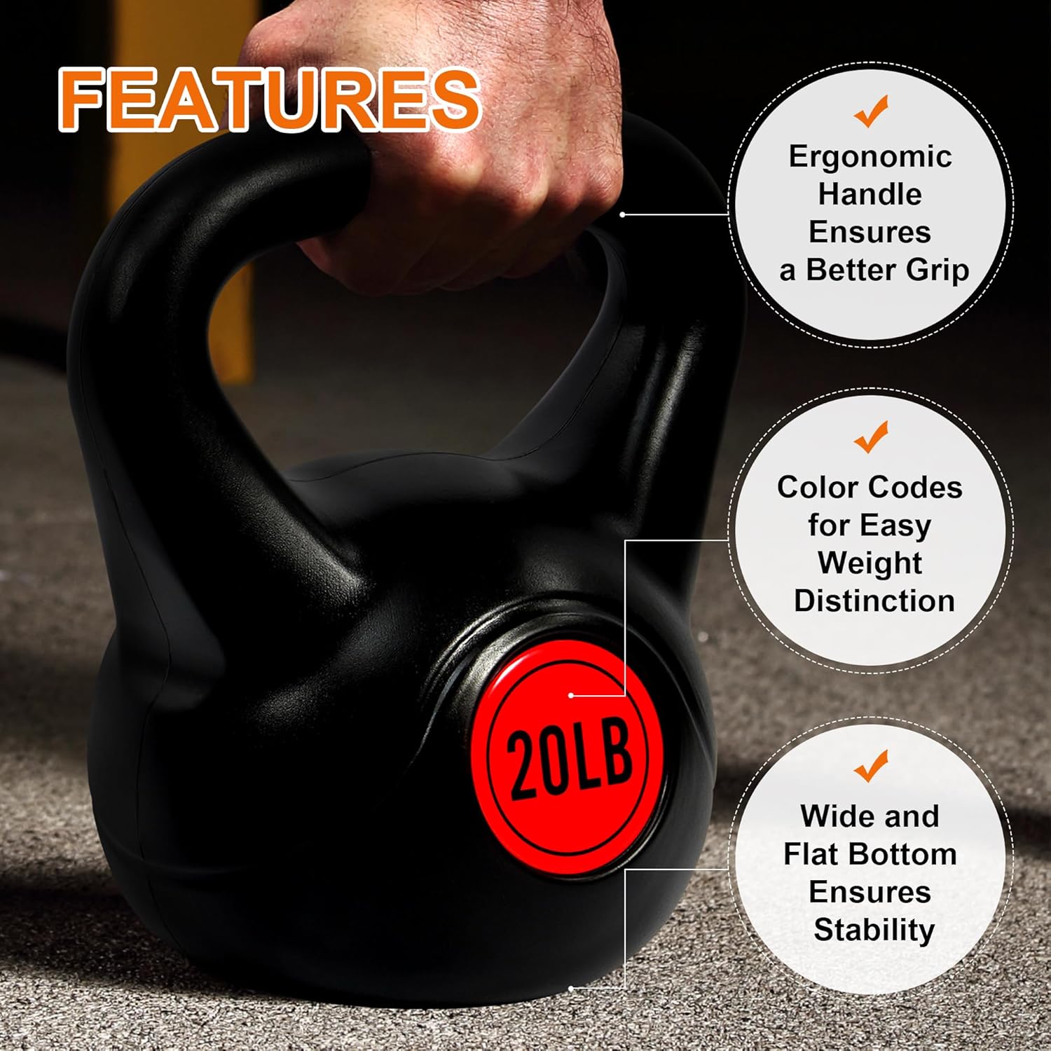 Fitvids Kettlebell Set — Ergonomic Handle