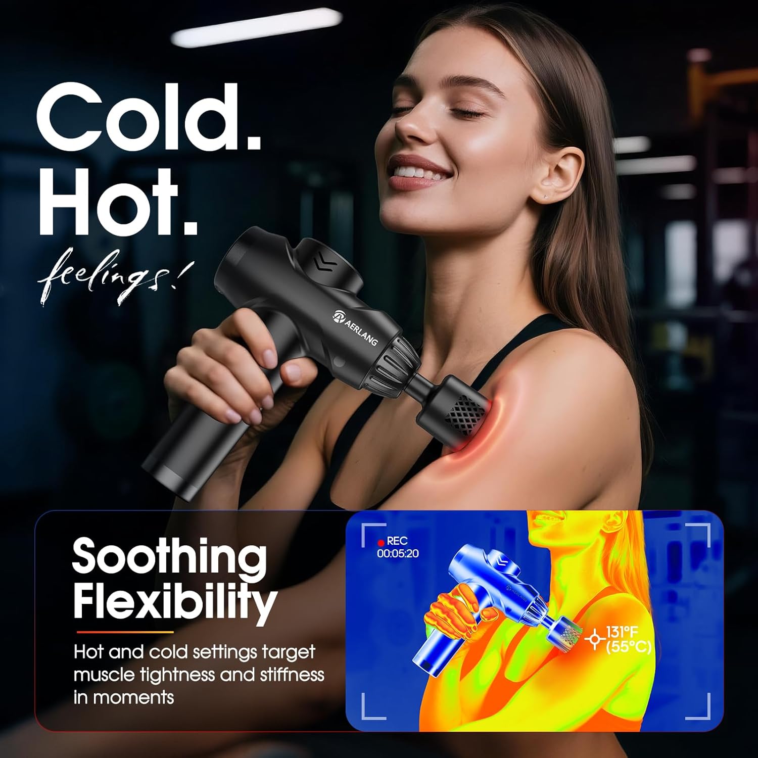 AERLANG Massage Gun (Heat & Cold) — Hot and Cold Deep Massage