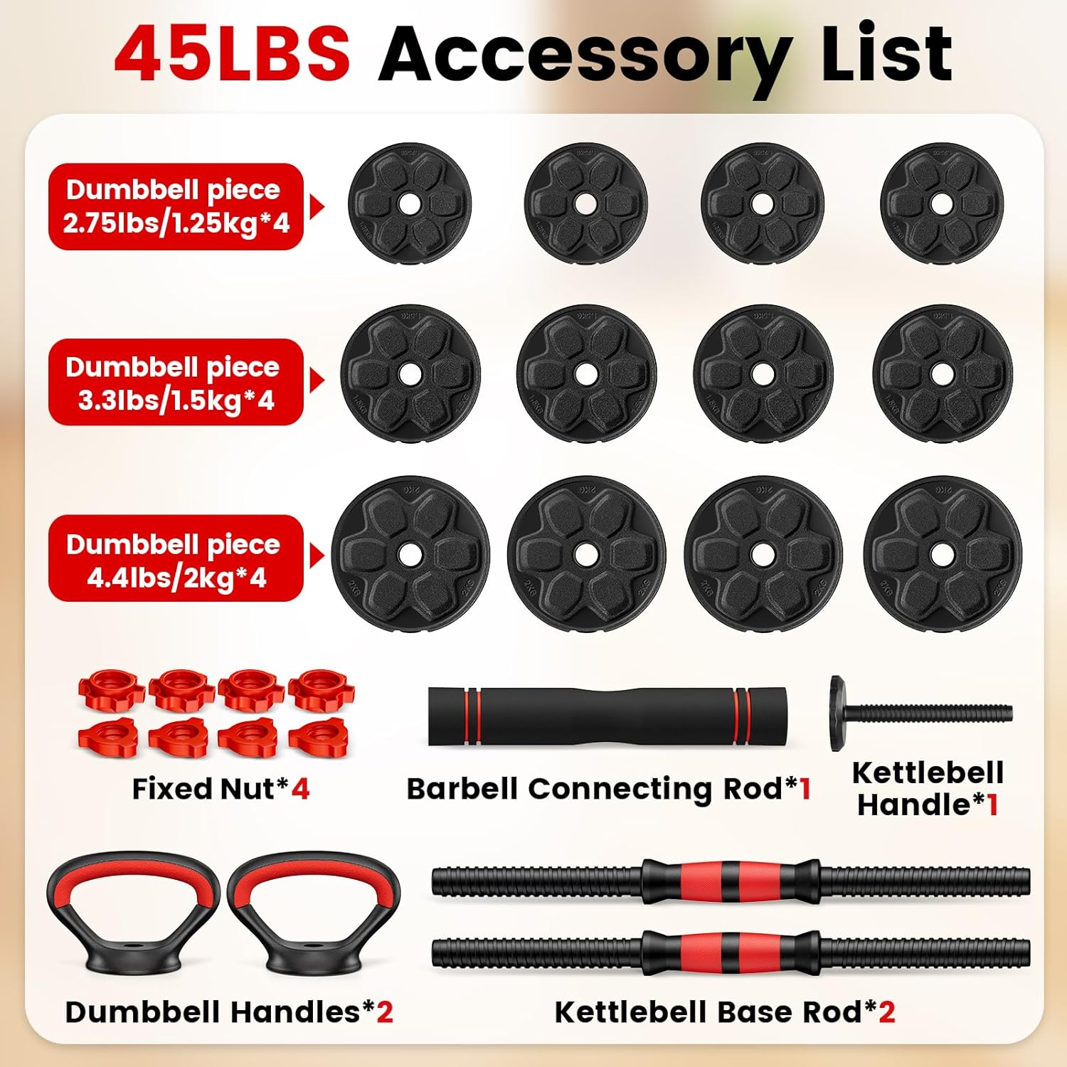 BDSHE Adjustable Dumbbells — High Quality & Durable