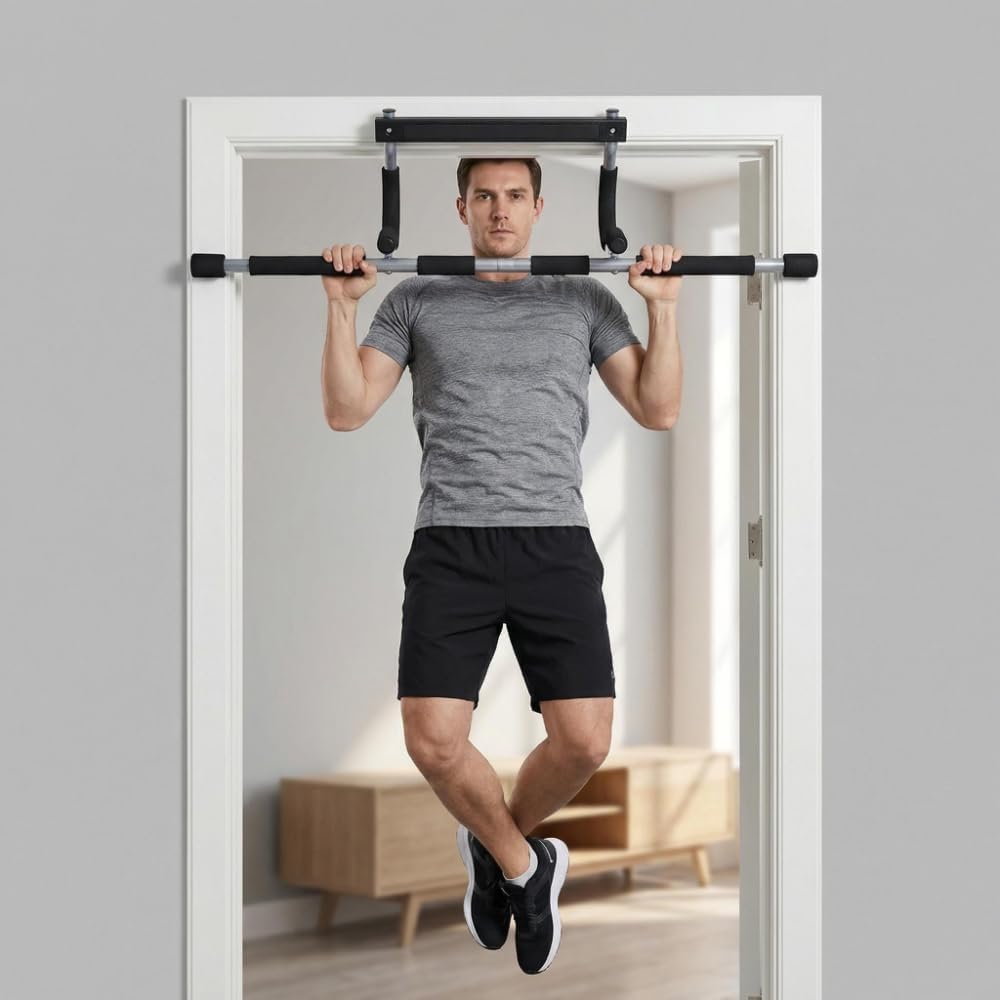 Idealforce Heavy-Duty Pull-Up Bar — Adjustable Width Fit Most Doorways
